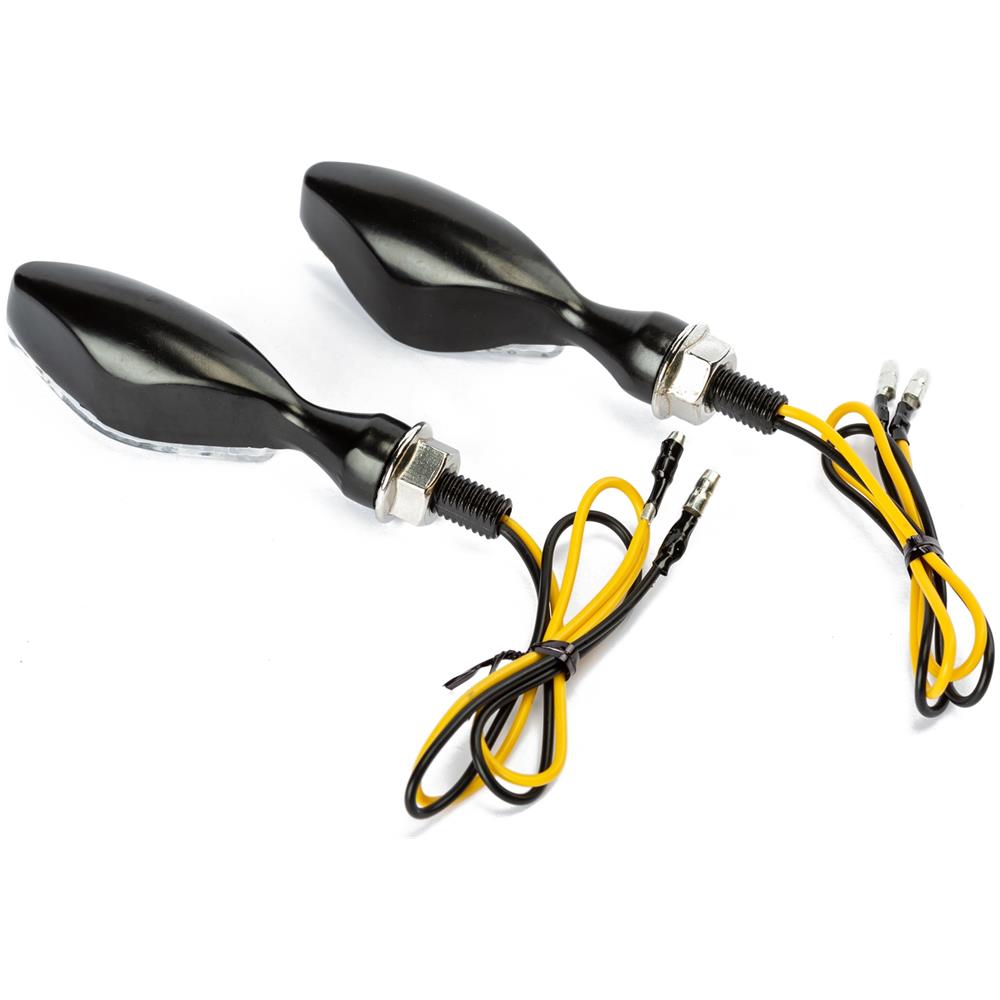 Set Frecce Moto Direzione Luci Mini Universale Scooter Indicatori Nero A-pro - Foto 2