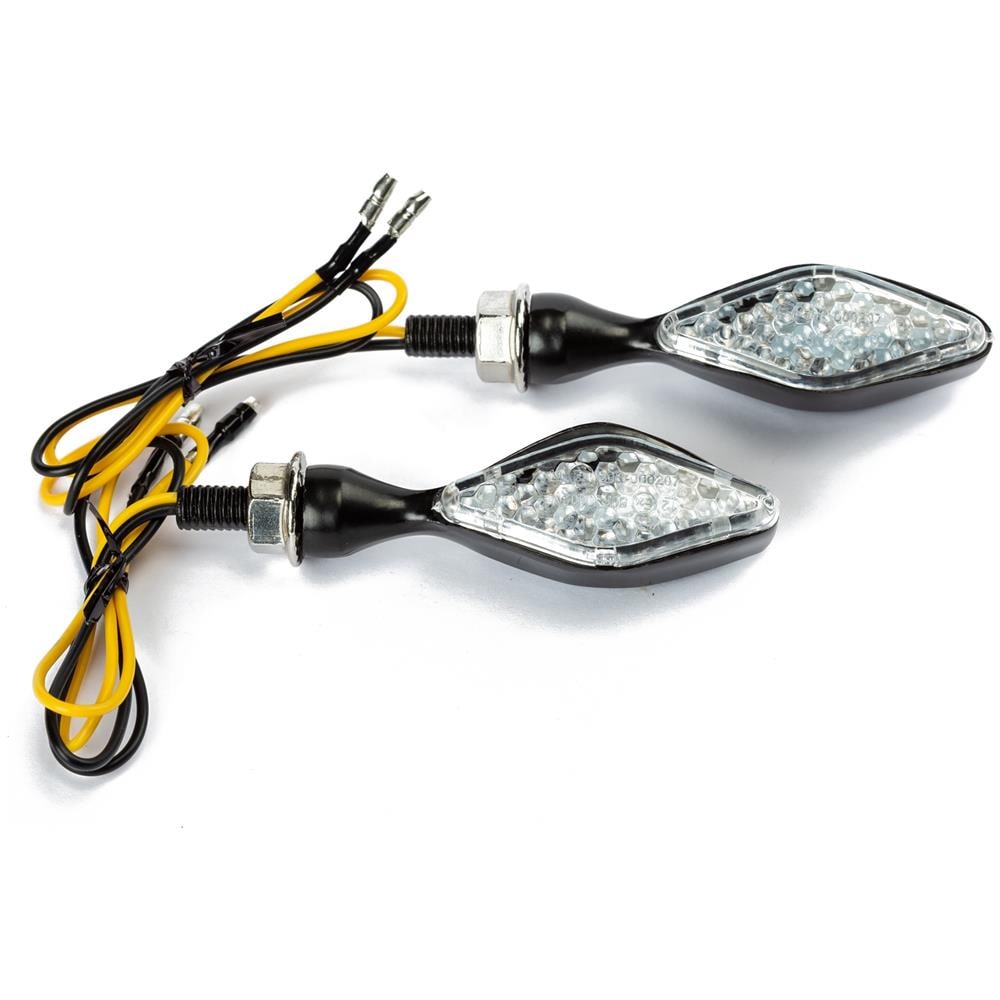 Set Frecce Moto Direzione Luci Mini Universale Scooter Indicatori Nero A-pro - Foto 1