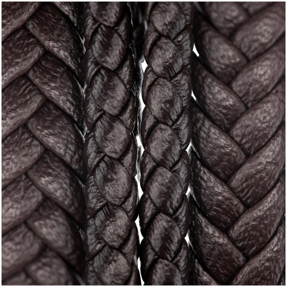 Bracciale in Pelle da Uomo ""Wrap"" 34cm Marrone - Foto 6