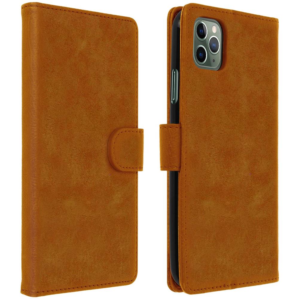 Custodia Per Apple Iphone 11 Pro Max Copertina Portacarte Supporto Marrone - Foto 1