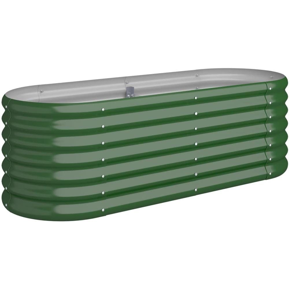 Letto Giardino Acciaio Verniciato a Polvere 114x40x36 cm Verde - Foto 1