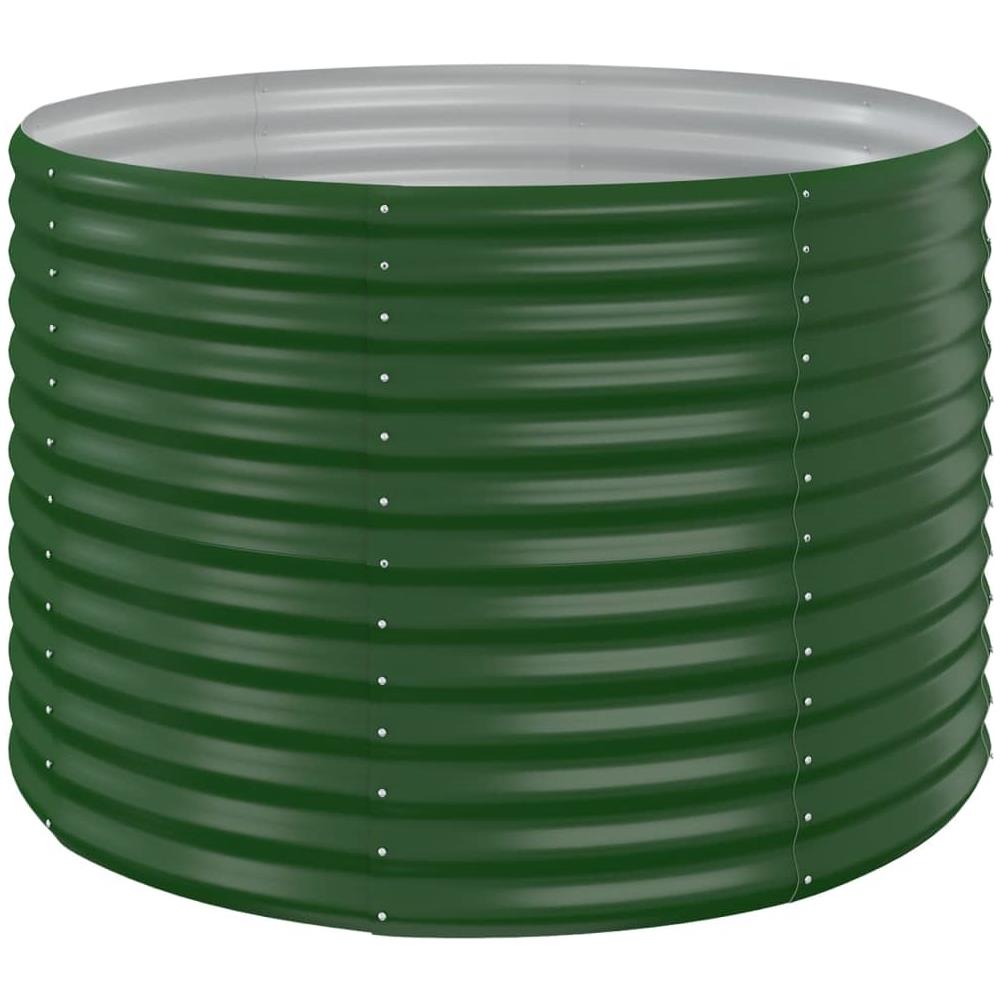 Letto Giardino Acciaio Verniciato a Polvere 100x100x68 cm Verde - Foto 1