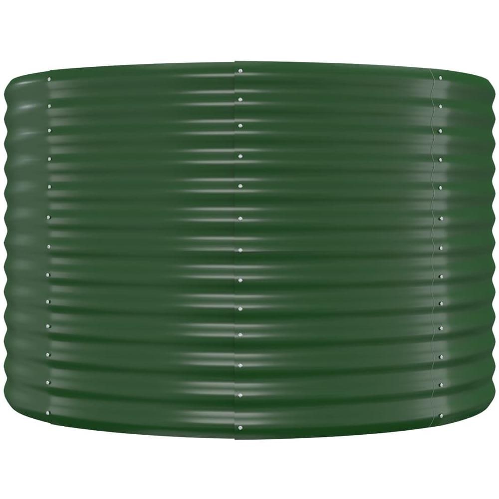 Letto Giardino Acciaio Verniciato a Polvere 100x100x68 cm Verde - Foto 2