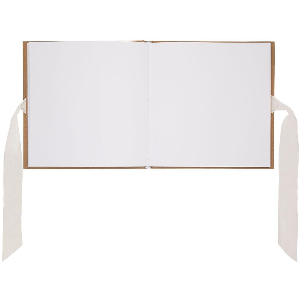 Libro Degli Ospiti Kraft 80 Pagine - 20 X 20 Cm - Foto 1