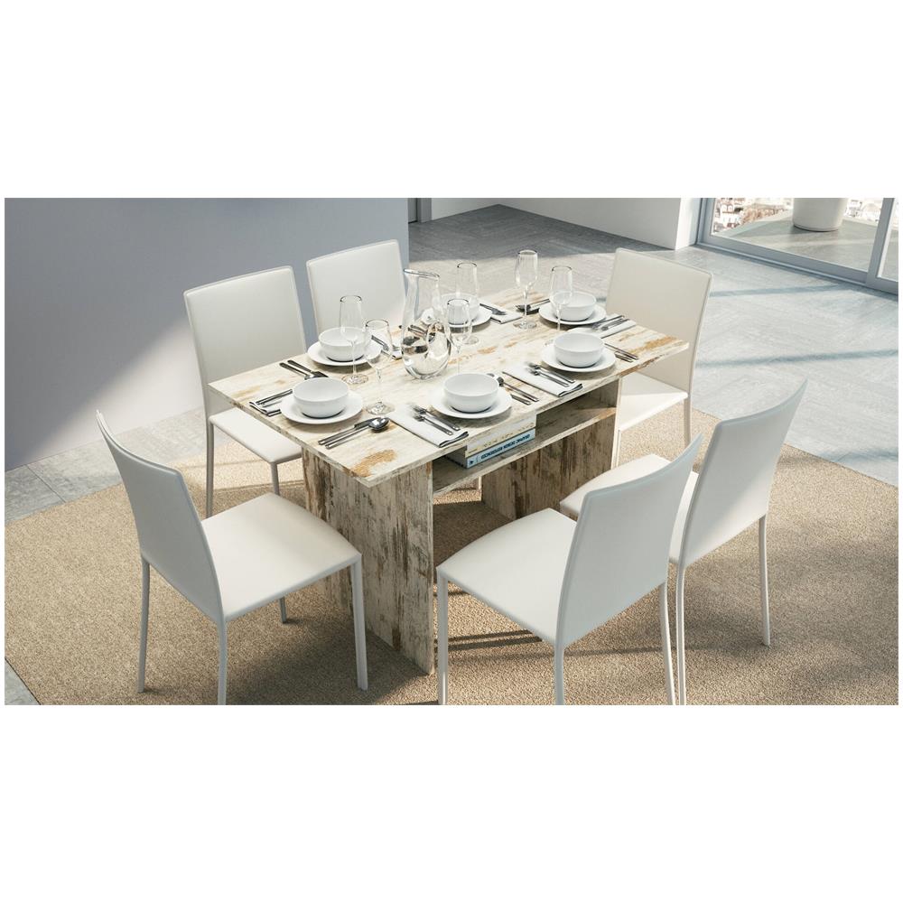 Tavolo Allungabile Lavanda, Tavolo Da Pranzo Con Apertura A Libro, Consolle Multiuso Allungabile, 100% Made In Italy, 120x70h75 Cm, Vintage - Foto 1