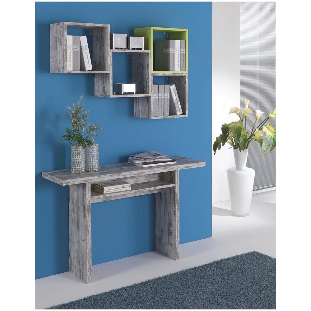 Tavolo Allungabile Lavanda, Tavolo Da Pranzo Con Apertura A Libro, Consolle Multiuso Allungabile, 100% Made In Italy, 120x70h75 Cm, Vintage - Foto 4