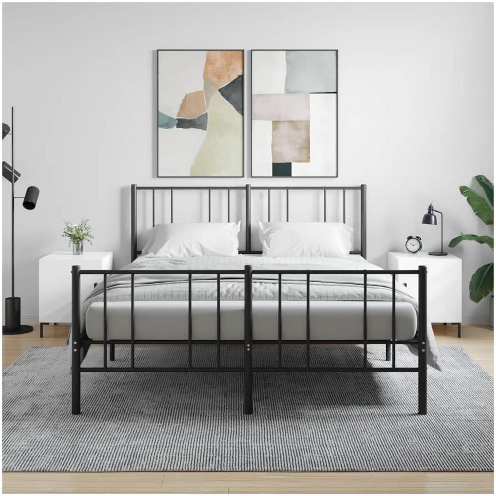 Comodini 2 Pz Bianco Lucido 40x40x50 Cm In Legno Multistrato - Foto 1