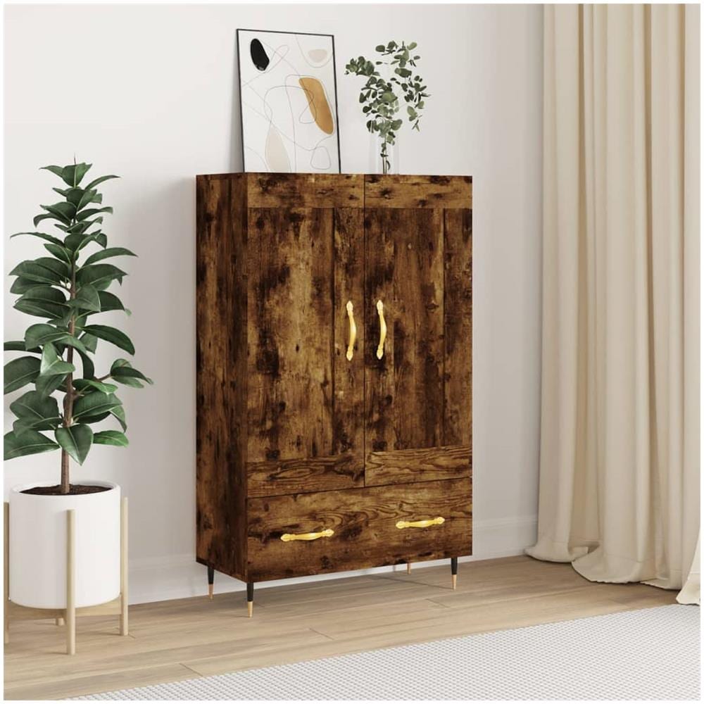 Credenza Rovere Fumo 69,5x31x115 Cm In Legno Multistrato - Foto 1