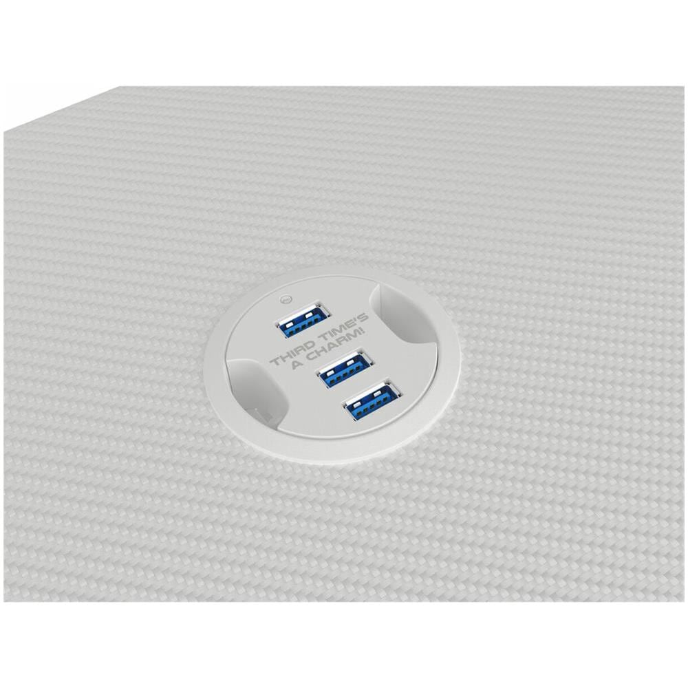 Holm 320 Rgb Tavolo Gaming Holm 320 Rgb Bianco Legno Mdf - Foto 2