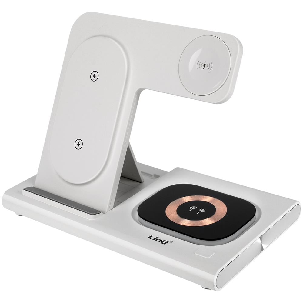 Stazione Di Ricarica 3 In 1 Iphone Magsafe 15w, Airpods, Apple Watch Linq Bianco - Foto 1