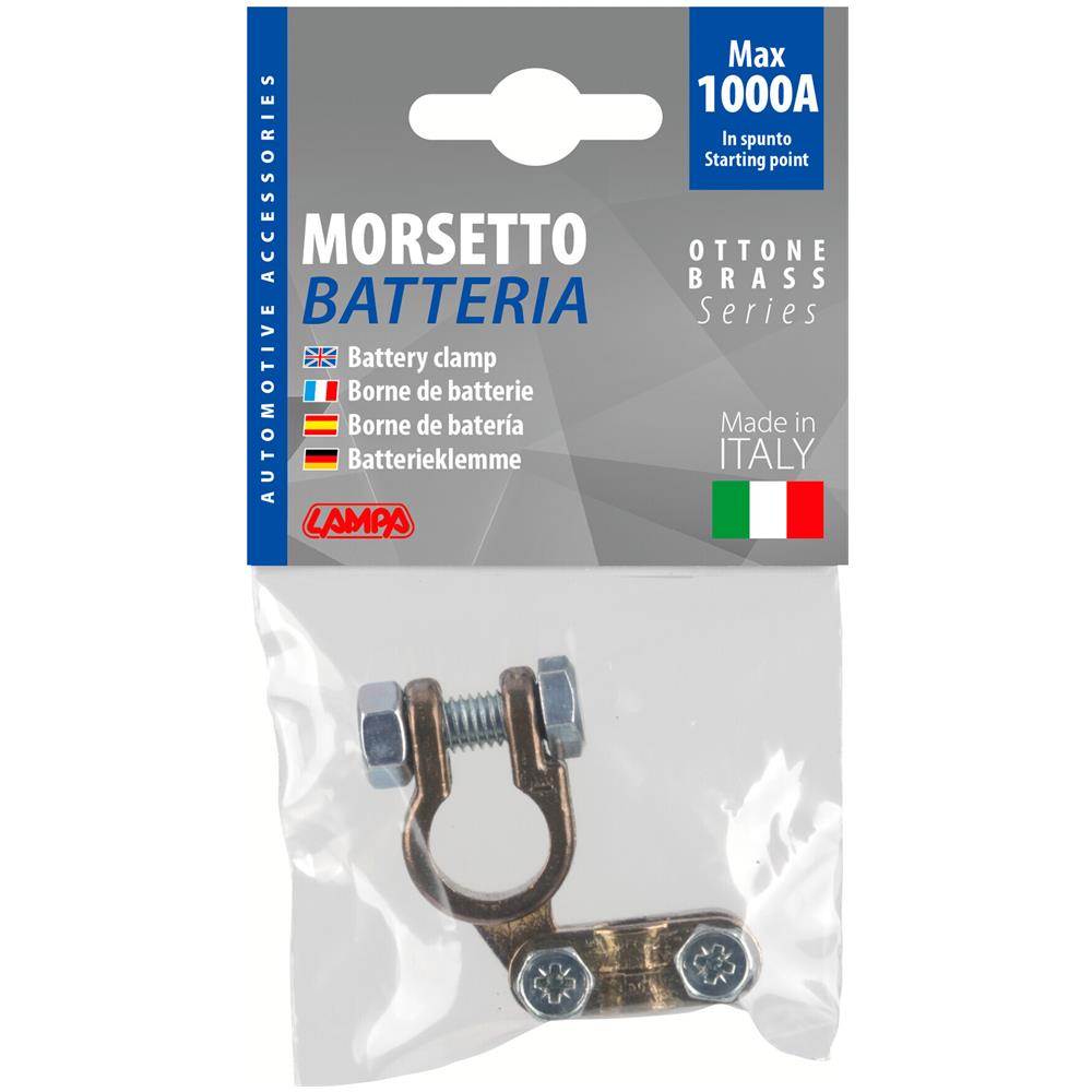 Morsetto Batteria Rinforzato; Fissaggio Cavo A Piastrina - Max Cavo ? 35 Mm - Polo Negativo - Foto 2