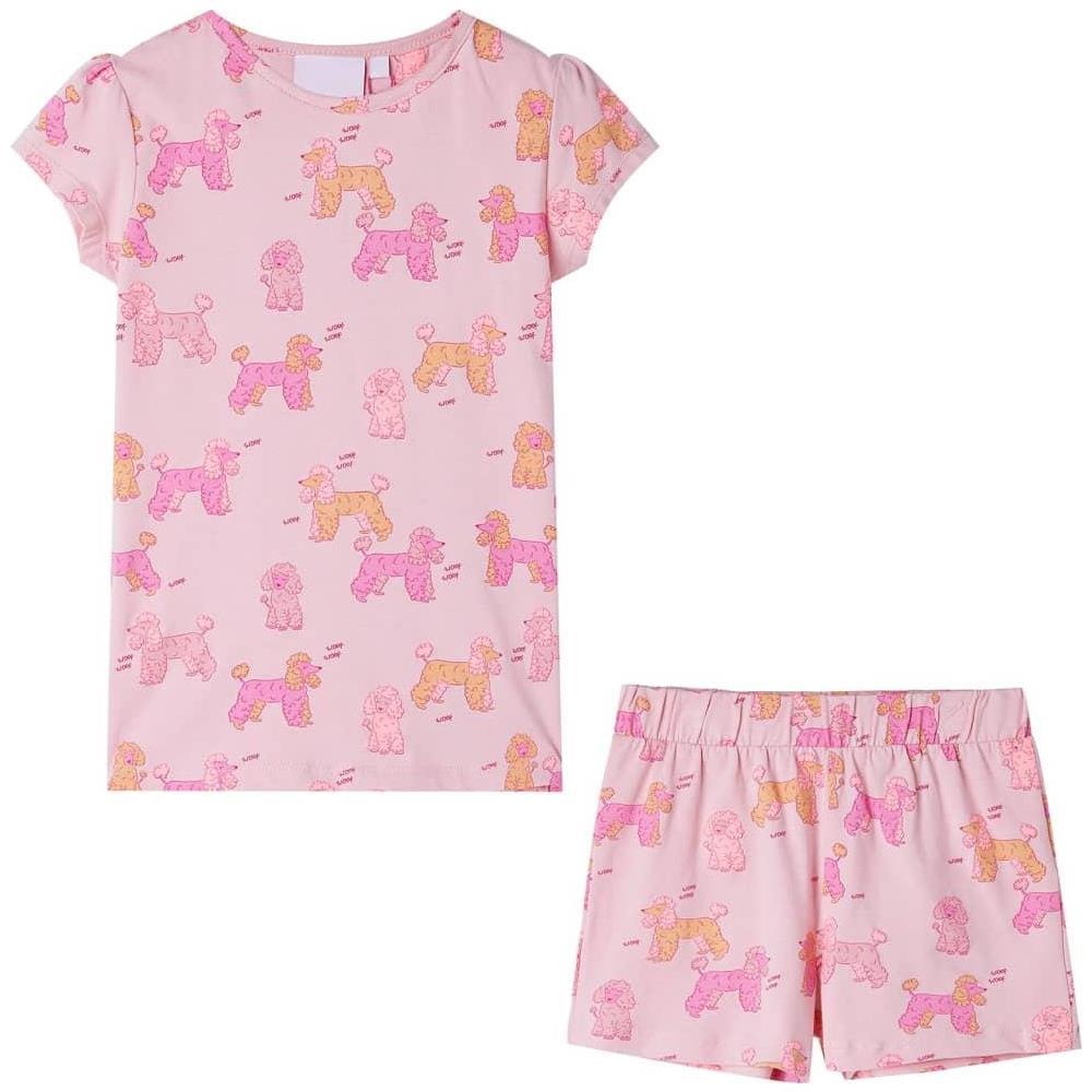 Pigiama da Bambina a Maniche Corte Rosa Chiaro 104 - Foto 1