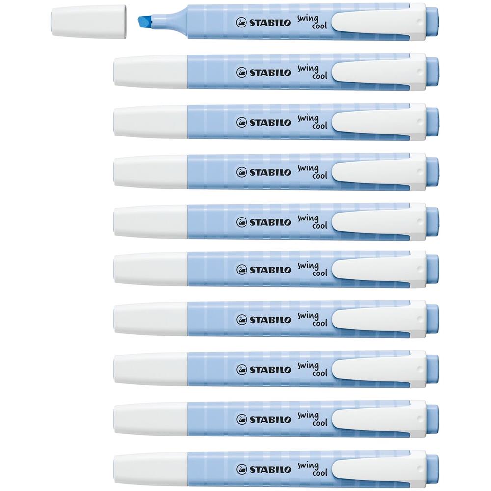 swing cool Pastel - Evidenziatore - Confezione da 10 - Azzurro Ghiaccio - Foto 1