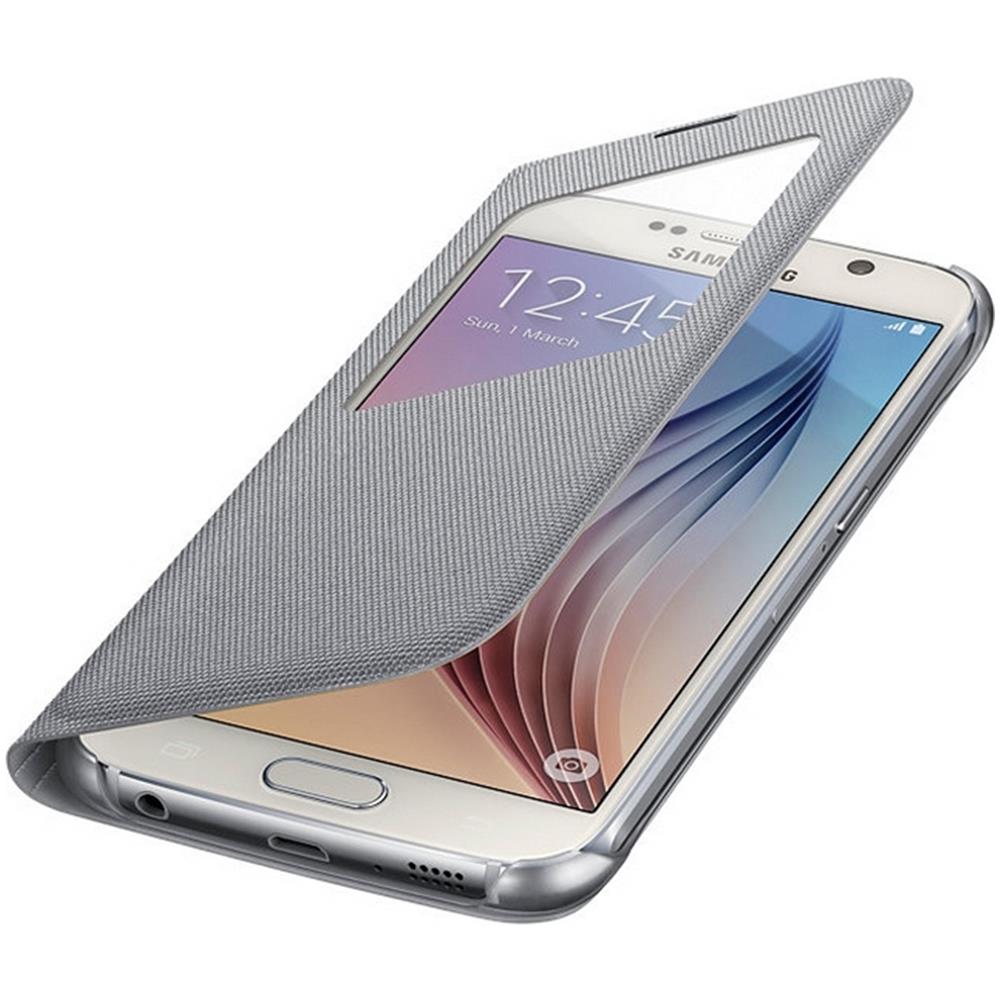 Custodia Booklet per Galaxy S6 Edge - Colore Silver - Foto 2