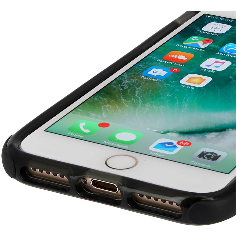 Cover Iphone 6/6s / 7/8 Rinforzata Force Case Urban Silicone Gel Antishock - Nero - Foto 2