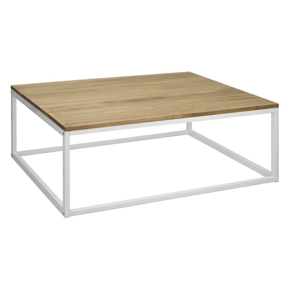 Eluno Tavolino Da Salotto In Metallo, Design Industriale 110x41x35 Cm - Superficie Facile Da Pulire E Antigraffio - Colore Nero