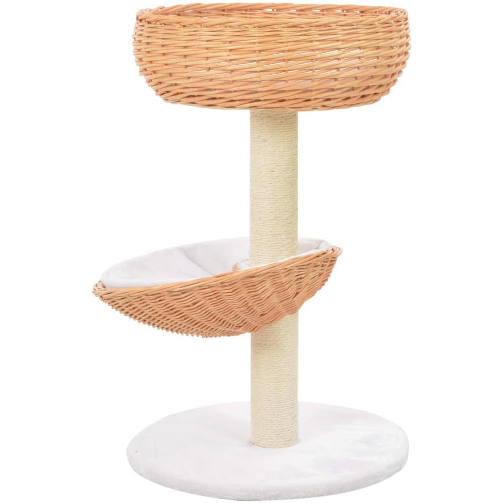 Albero Per Gatti Con Tiragraffi In Legno Di Salice Naturale - Foto 2