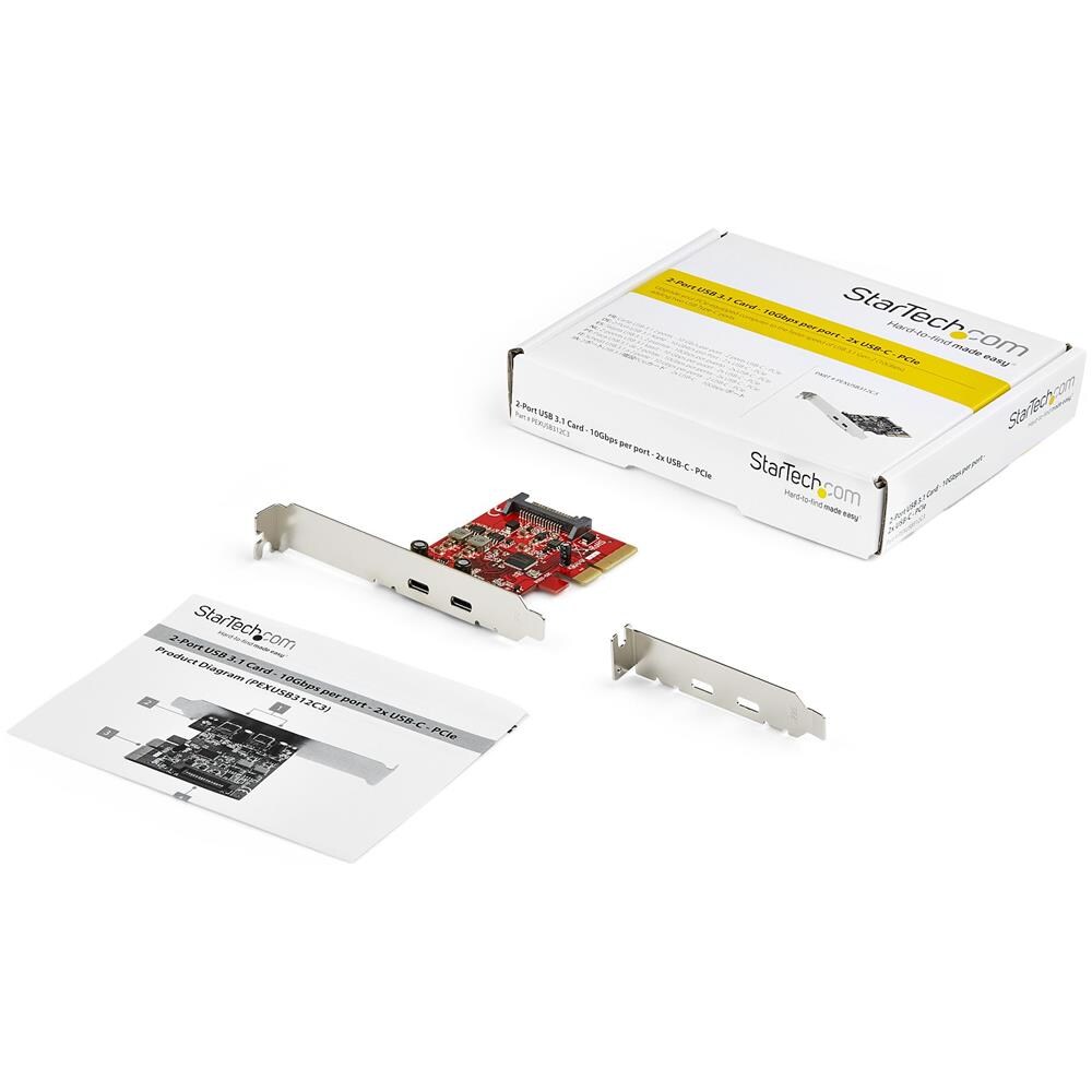 Scheda PCIe a 2 porte USB 3.1 - 2x USB-C - USB 3.2 Gen 2 fino a 10Gbps - Foto 5