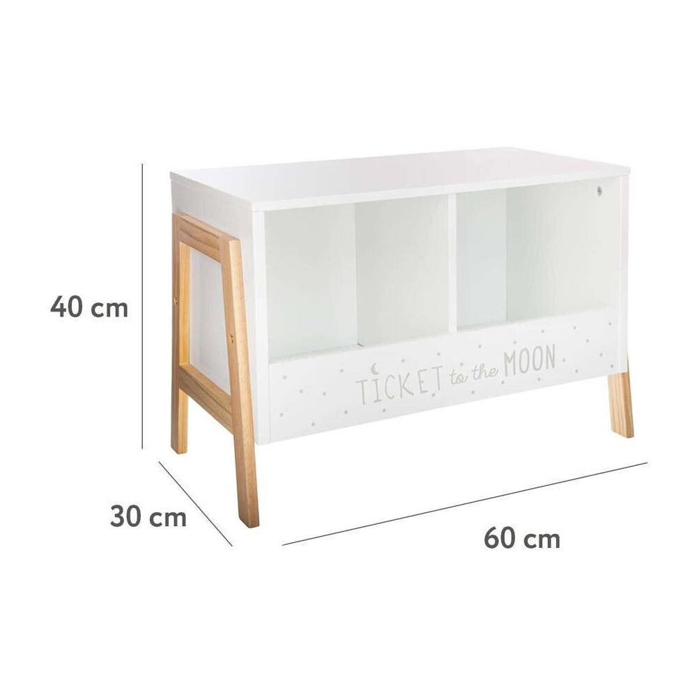 Mobiletto Per Libri Per Bambini, Libreria In Legno Bianco, Libreria Bianca, Mensole Per Cameretta Dei Bambini, Armadietto Bianco - Foto 2