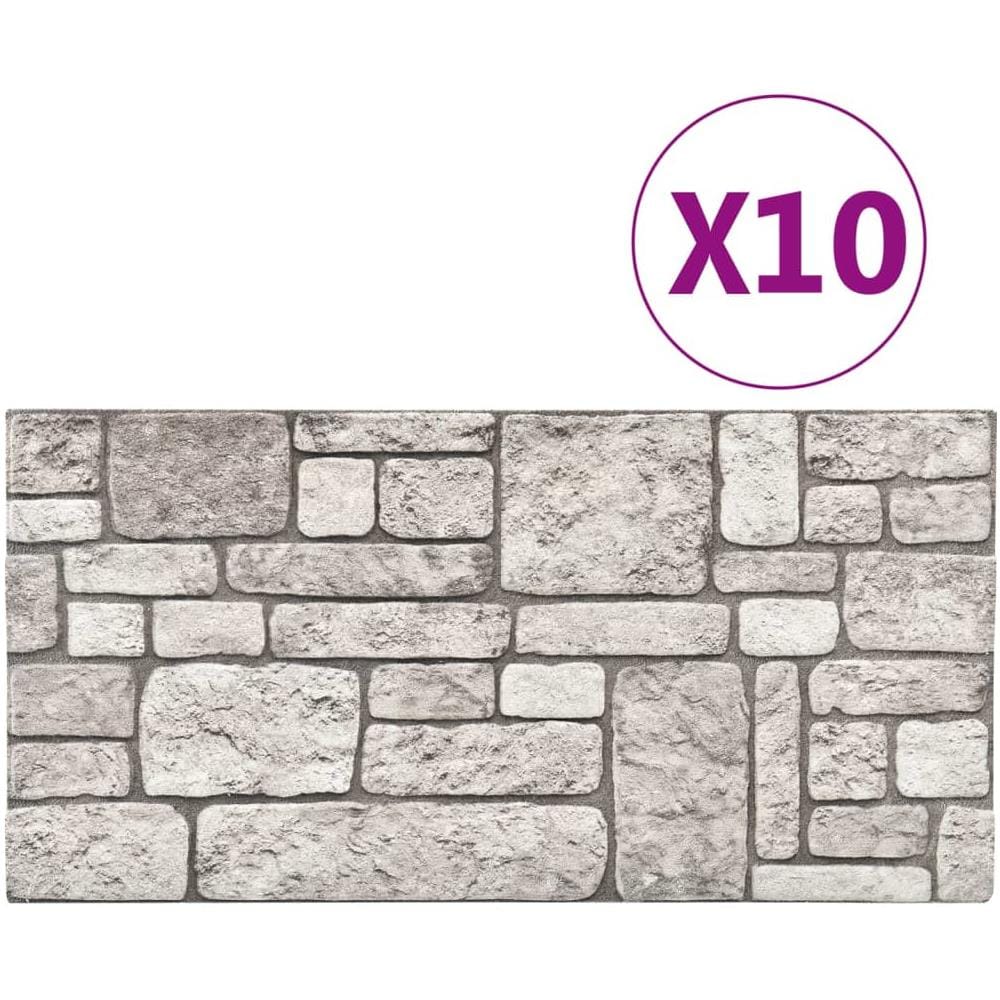 Pannelli Murali 3d Con Design A Mattoni Grigio 10 Pz Eps - Foto 2