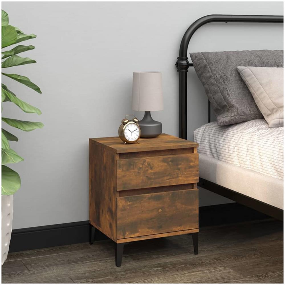 Comodino Rovere Fumo 40x35x50 Cm - Foto 1