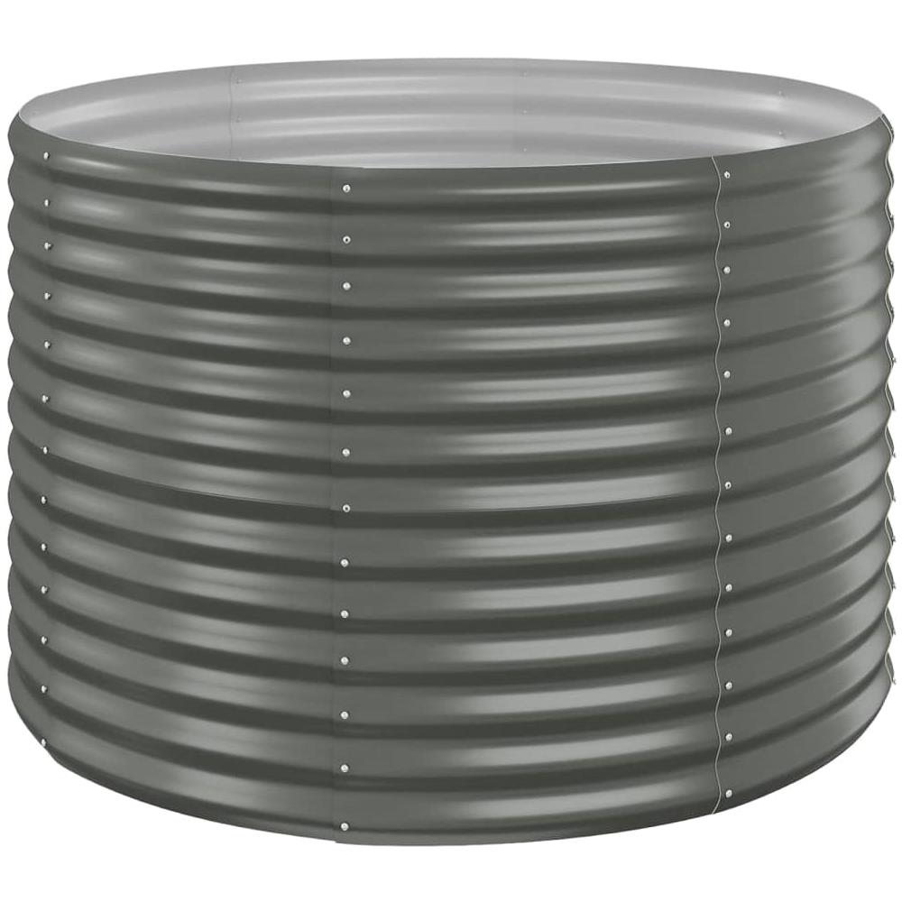 Letto Giardino Acciaio Verniciato a Polvere 100x100x68cm Grigio - Foto 1