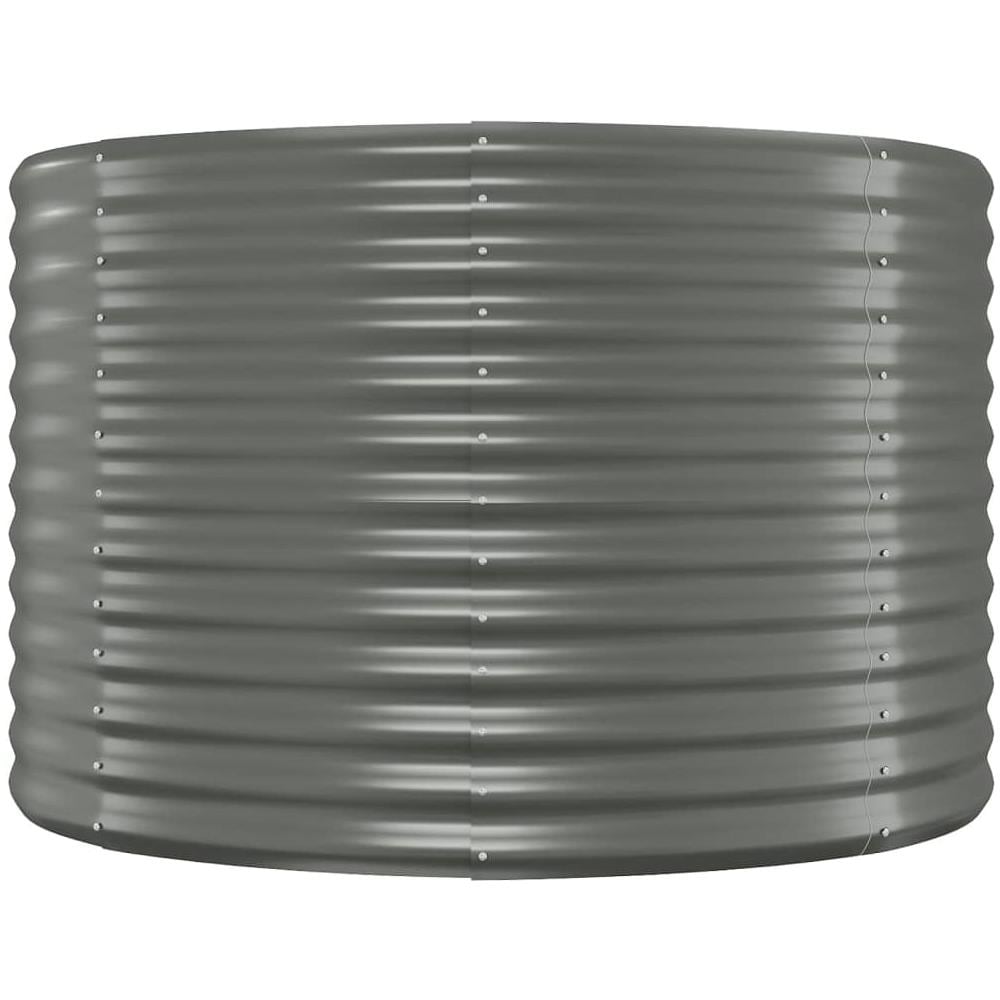 Letto Giardino Acciaio Verniciato a Polvere 100x100x68cm Grigio - Foto 2