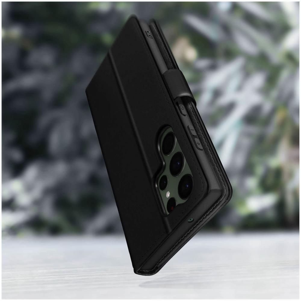 Custodia Per Samsung Galaxy S23 Ultra, Portacarte E Funzione Supporto Nera - Foto 5