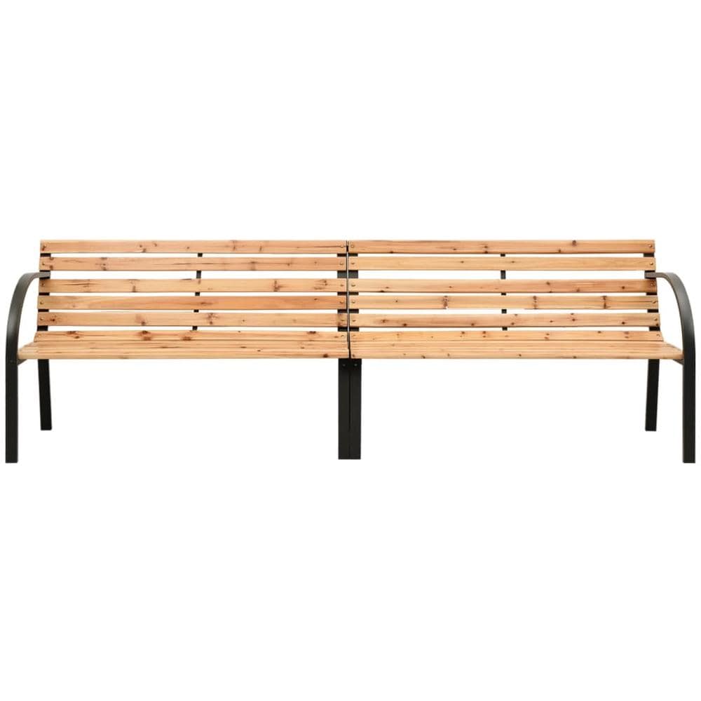 Panca da Giardino Doppia 225 cm in Legno Massello di Abete - Foto 2