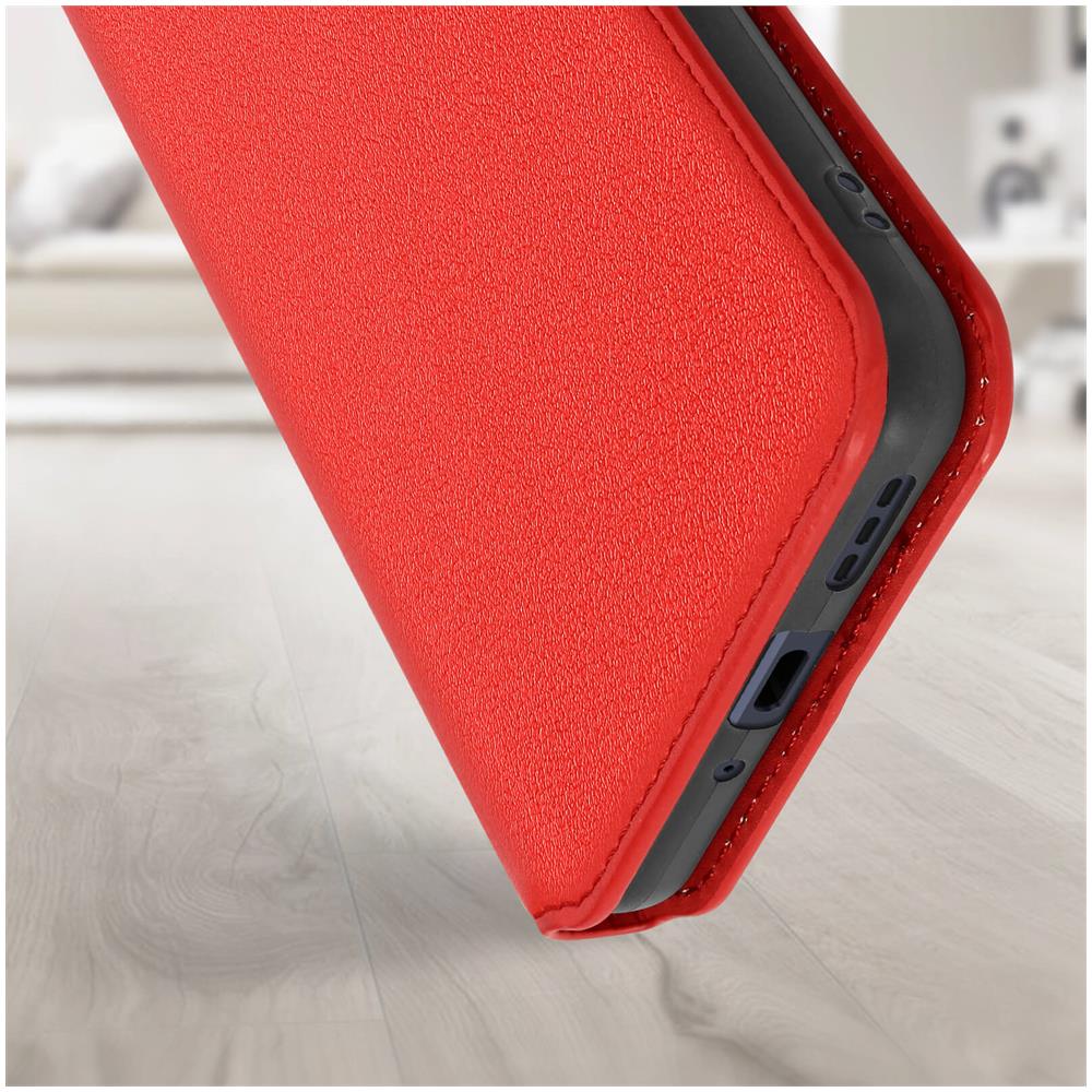 Custodia Per Xiaomi Redmi Note 12 Pro Plus 5g Portafoglio Supporto Video Rossa - Foto 5