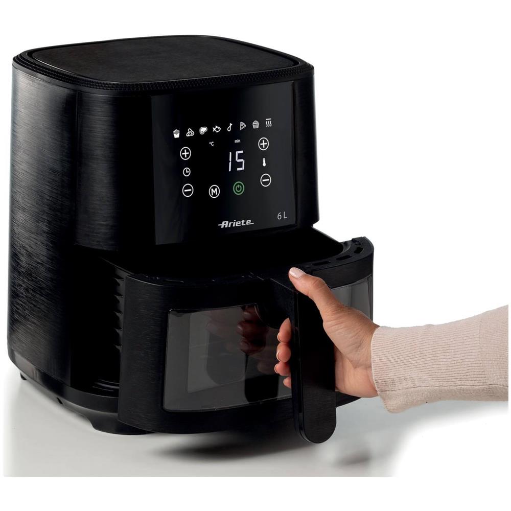 Friggitrice ad Aria 00C462600AR0 Capacità 6 Litri 1300 Watt Colore Nero - Foto 2