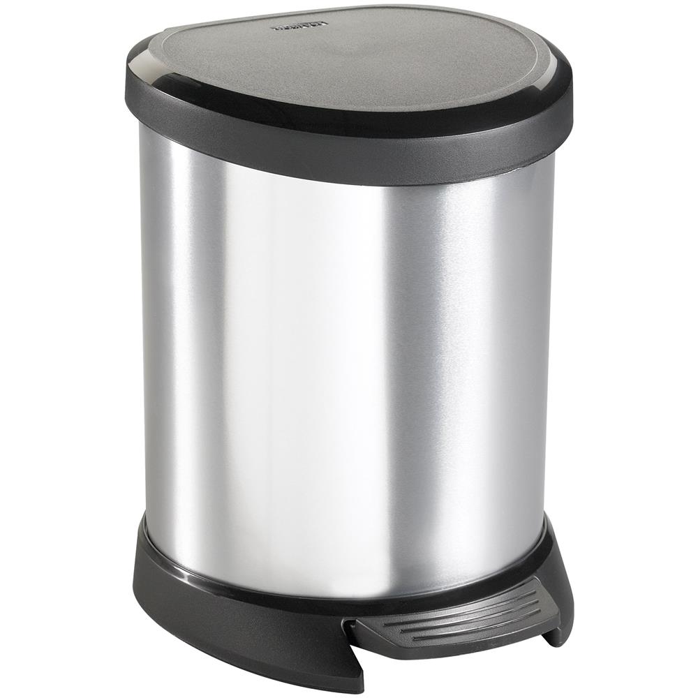 Deco Bins 3253922160018 Rotondo Nero, Argento - Foto 1