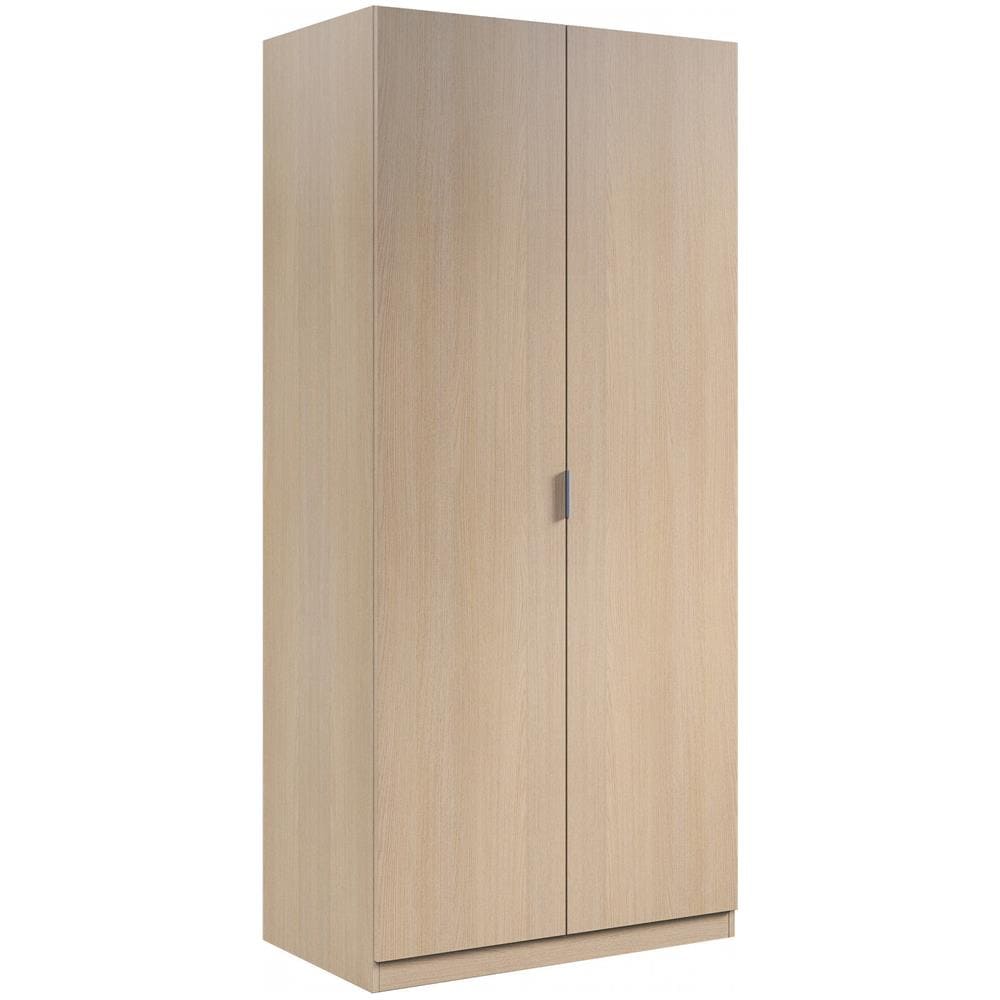 Guardaroba Orange, Armadio Per Camera Da Letto A 2 Ante Battenti, Mobile Per Camera Da Letto Con 1 Ripiano E Barra Appendiabiti, 82x52h180 Cm, Rovere - Foto 2