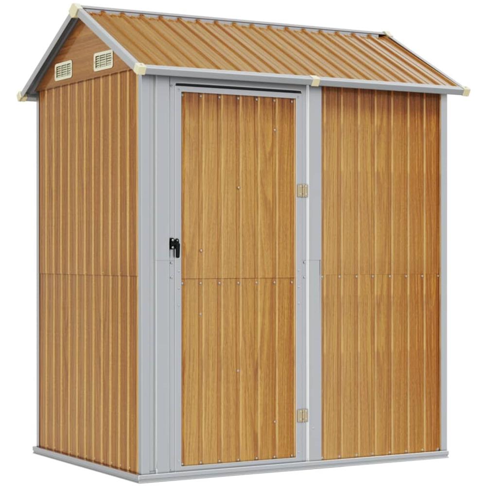 Capanno Giardino Marrone Chiaro 192x152,5x237cm Acciaio Zincato - Foto 2