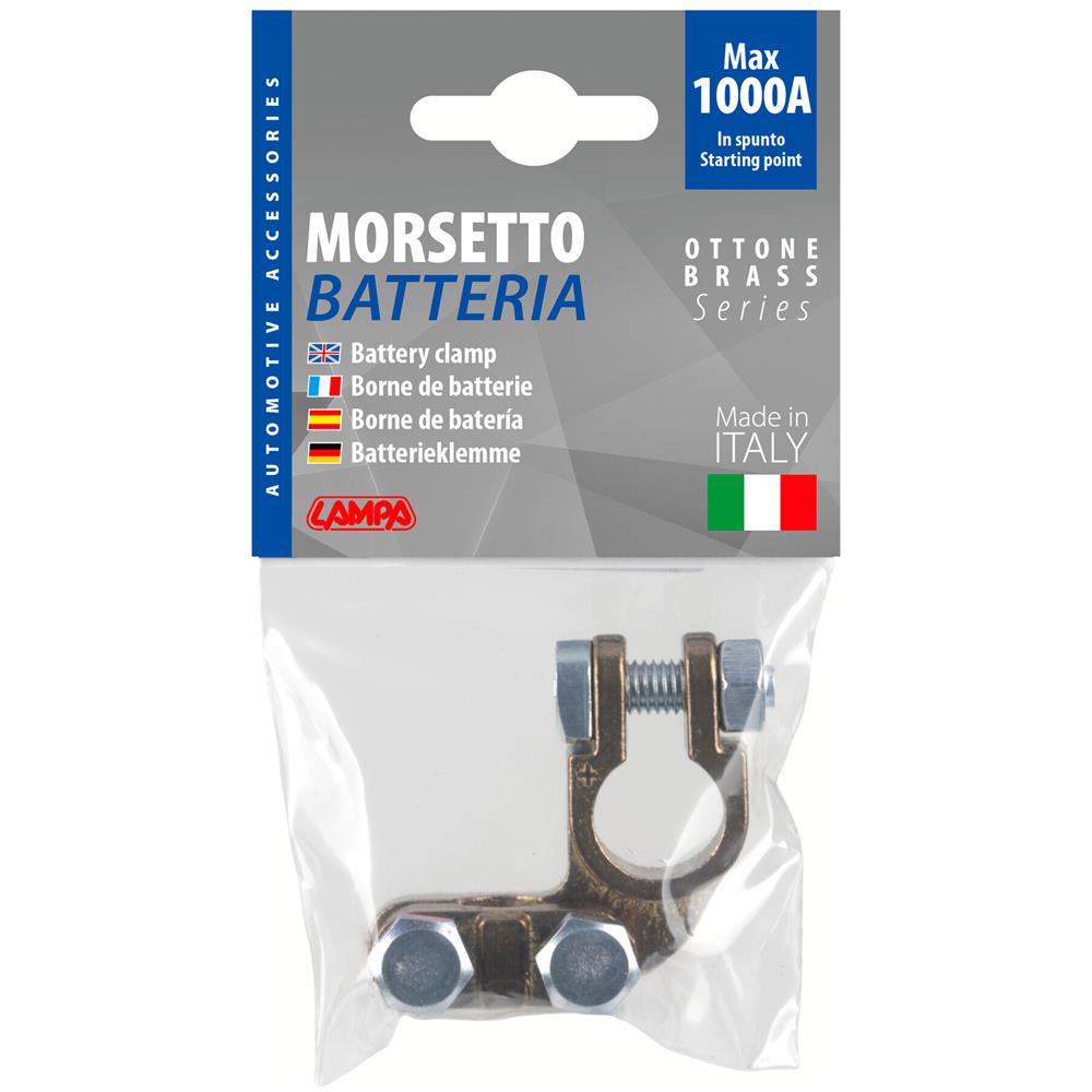 Morsetto Batteria Pesante; Fissaggio Cavo A Piastrina - Max Cavo ? 70 Mm - Polo Positivo - Foto 2