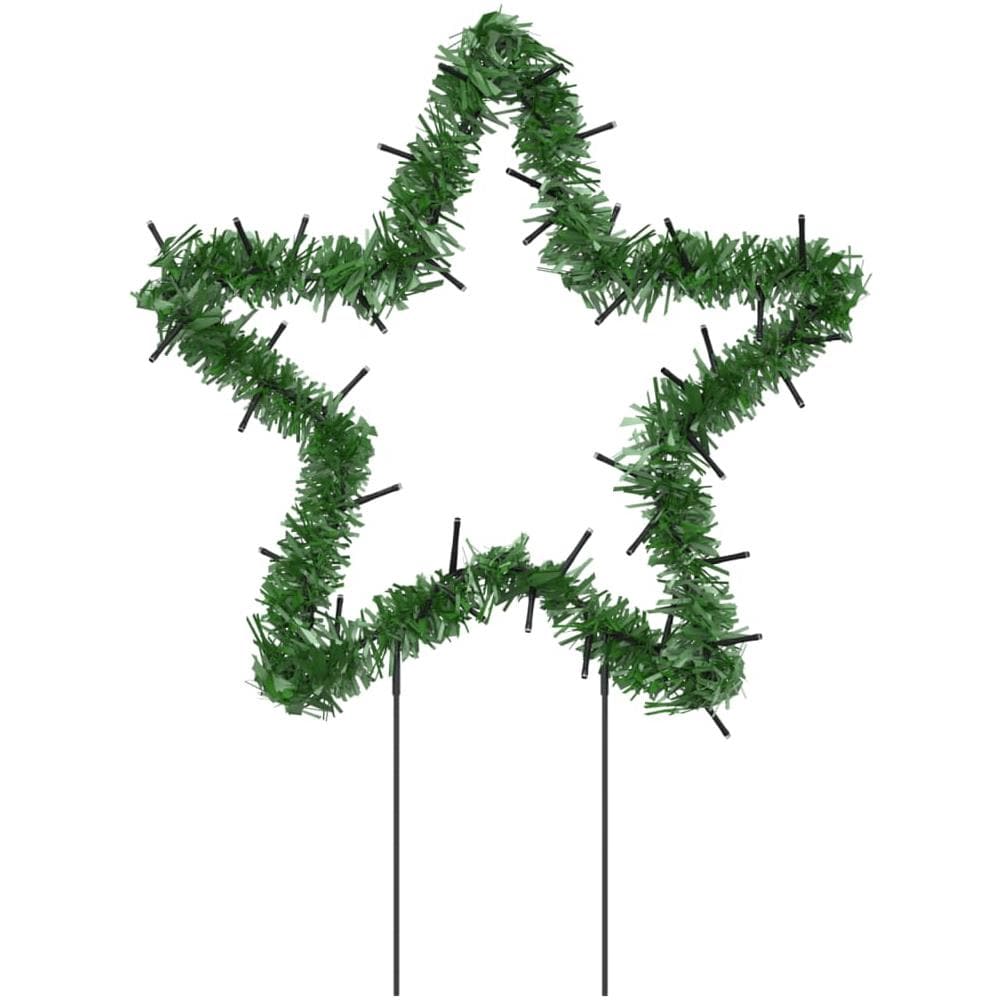 Decorazioni Luminose Natalizie Picchetti 3pz Stella 50led 29cm - Foto 2