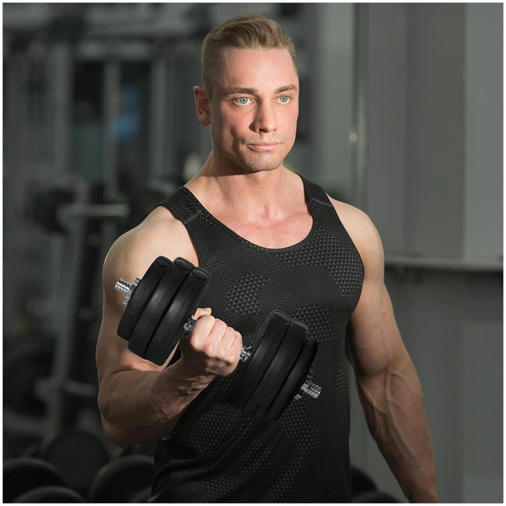 Set Manubri Palestra 30kg (8x2.5kg, 4x1.5kg), Pesi Palestra con 12 Dischi da 1.5kg, 2.5kg, ?25mm, per Allenamento a Casa - Foto 2