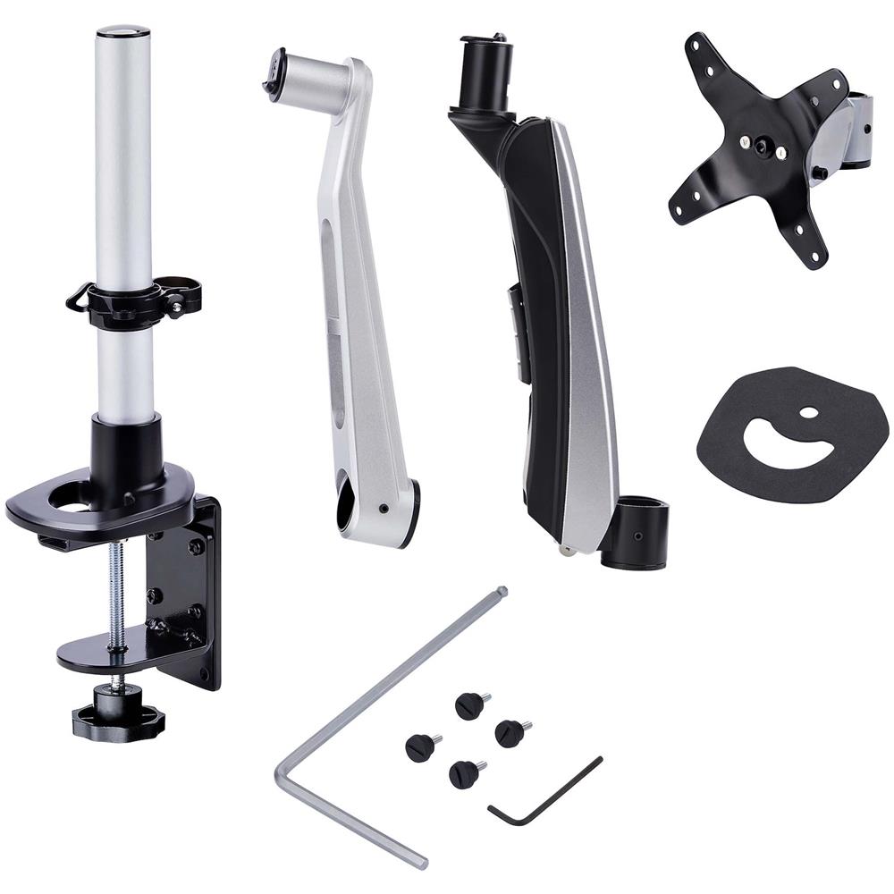 Supporto per monitor da scrivania per schermi ultrawide da 27“ 16:9 o 30” 21:9, VESA 75x75/100x100, regolazioni senza attrezzi, morsetto a C /passacavo - Foto 13