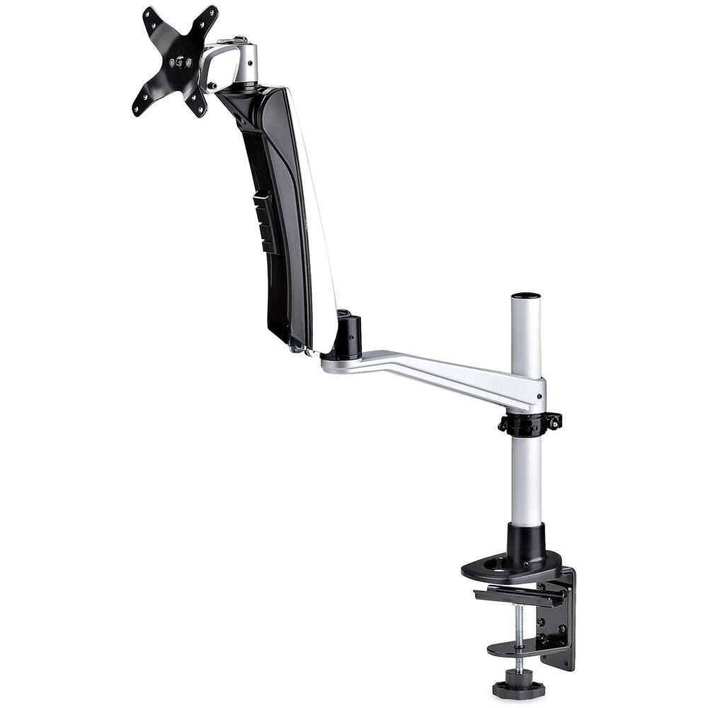 Supporto per monitor da scrivania per schermi ultrawide da 27“ 16:9 o 30” 21:9, VESA 75x75/100x100, regolazioni senza attrezzi, morsetto a C /passacavo - Foto 1