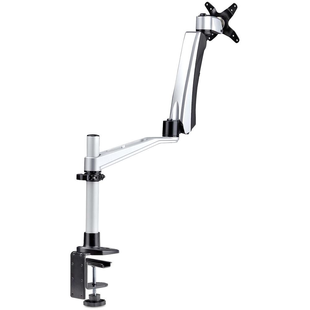 Supporto per monitor da scrivania per schermi ultrawide da 27“ 16:9 o 30” 21:9, VESA 75x75/100x100, regolazioni senza attrezzi, morsetto a C /passacavo - Foto 2