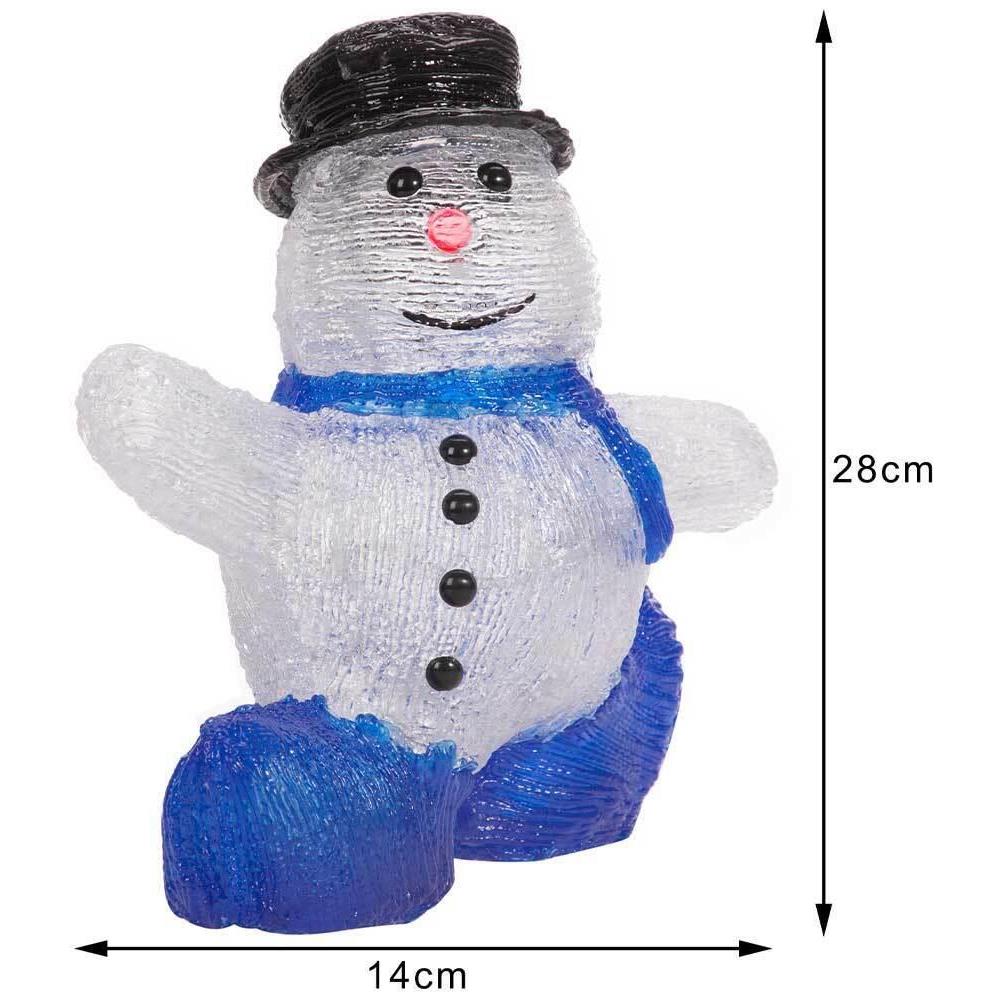 Pupazzo di Neve Forma Acrilica Natalizio Led Illuminazione Esterni e Interni - Foto 5