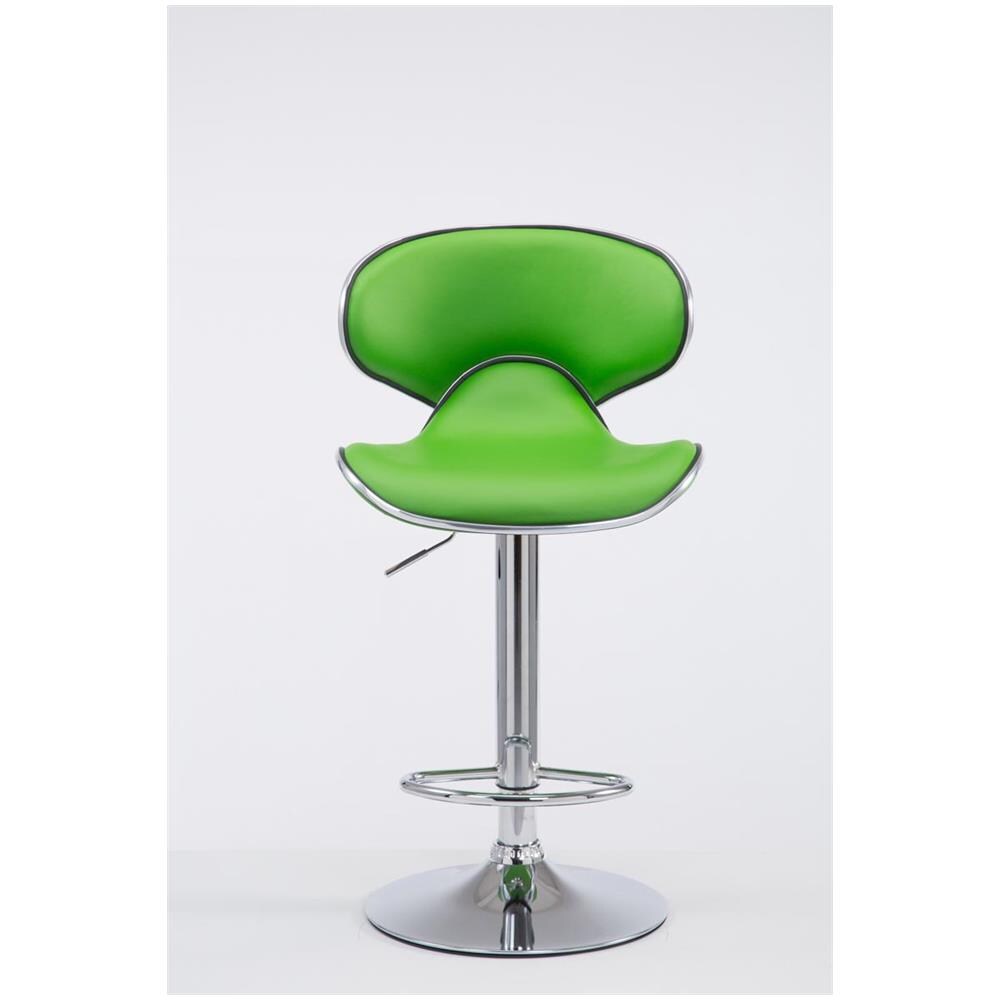 Sgabello Design Cucina Las Vegas V2 I Sedia Sgabello Imbottita In Similpelle I Sgabello Girevole E Regolabile (62-82 CM) Con Schienale Verde - Foto 1