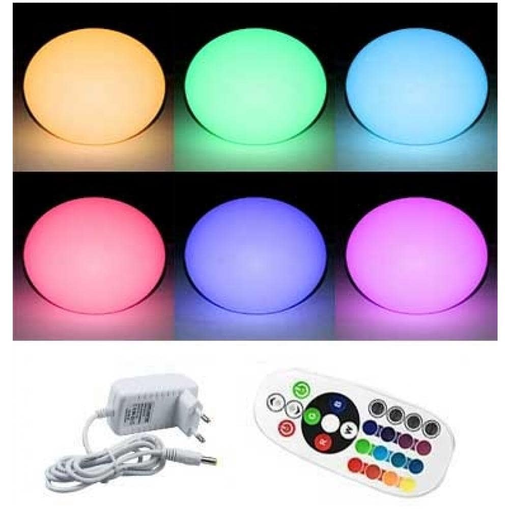 V-tac Vt-7801 Lampada Led Da Terra Sfera Ovale Light Ø20cm Multicolor Rgb Batteria Ricaricabile Ip67 Con Telecomando - Sku 40141 - Foto 3