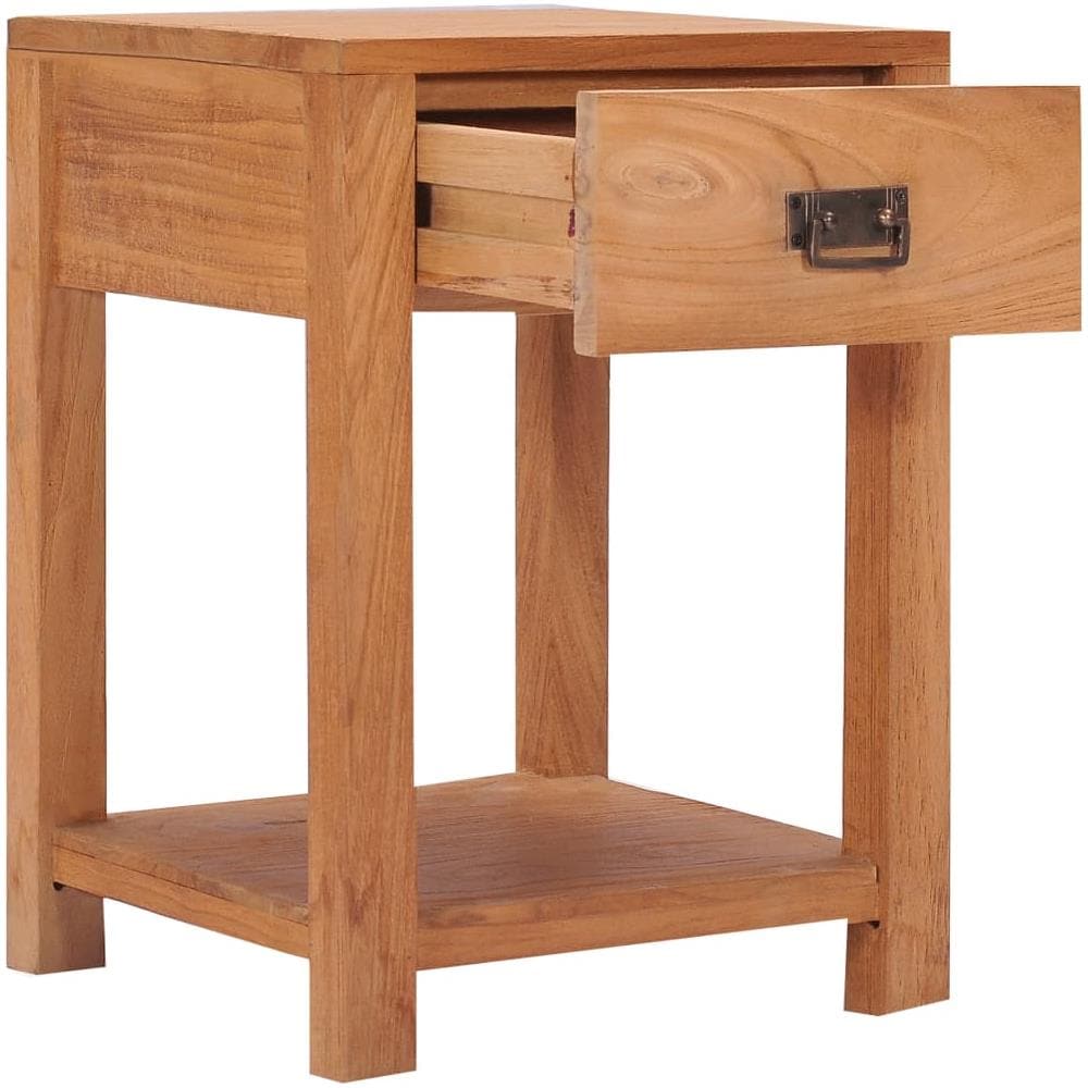 Comodino 35x35x50 Cm In Legno Massello Di Teak - Foto 2