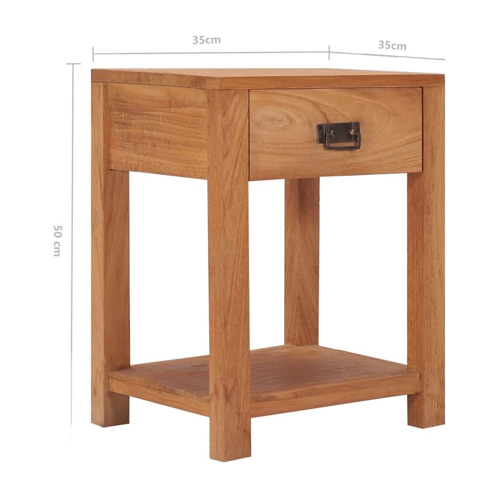 Comodino 35x35x50 Cm In Legno Massello Di Teak - Foto 6