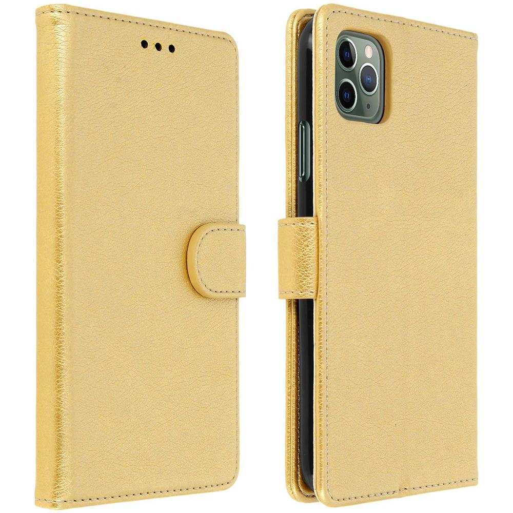 Custodia Apple Iphone 11 Pro Max Portadocumenti Funzione Supporto Oro - Foto 1