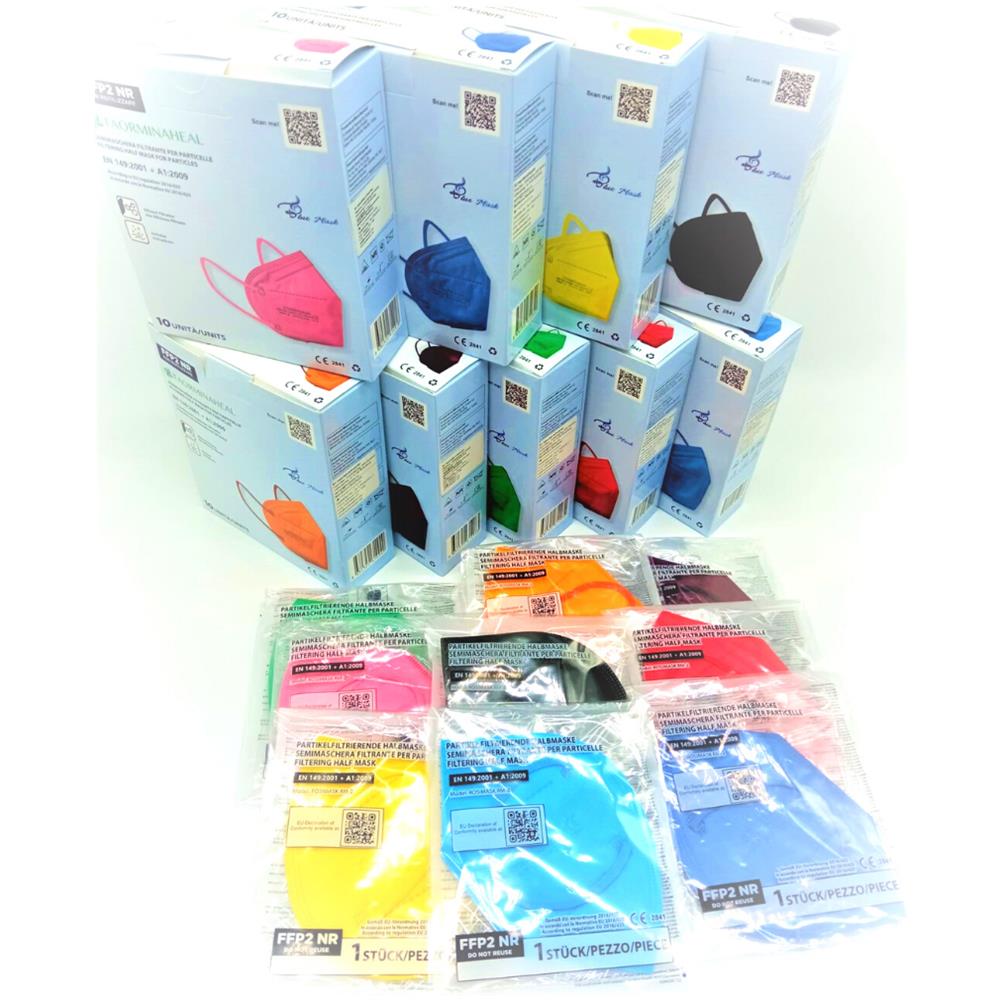 10 Mascherine Ffp2 Certificate Ce 2841 - Arancione - Foto 2