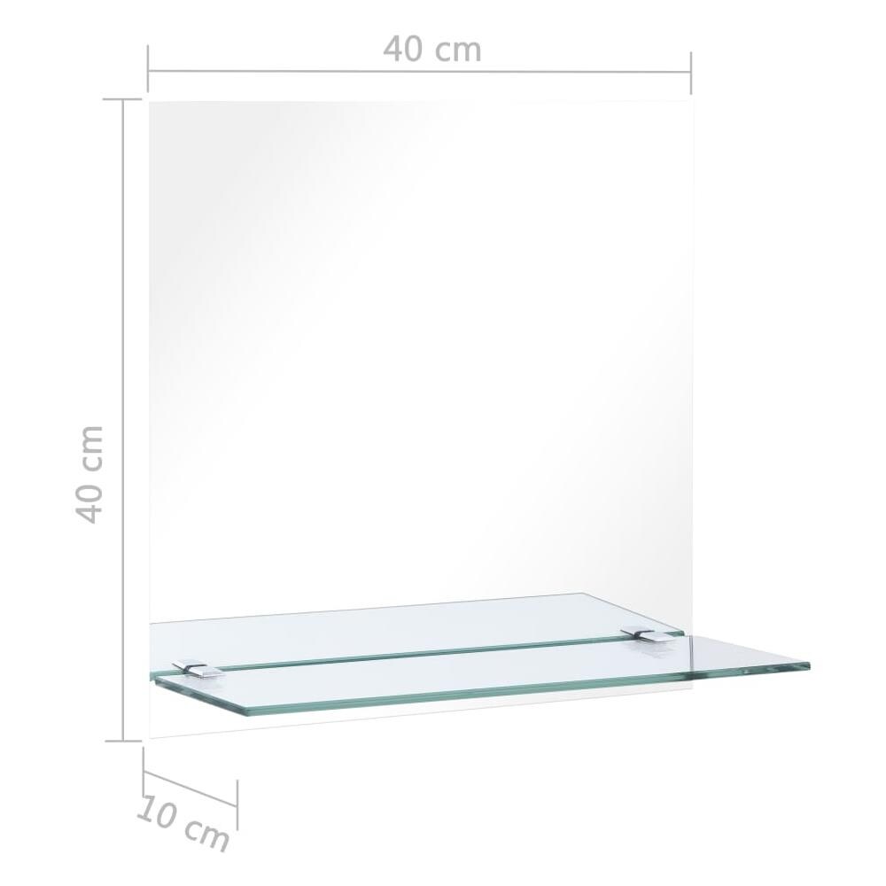 Specchio Da Parete Con Mensola 40x40 Cm In Vetro Temperato - Foto 6