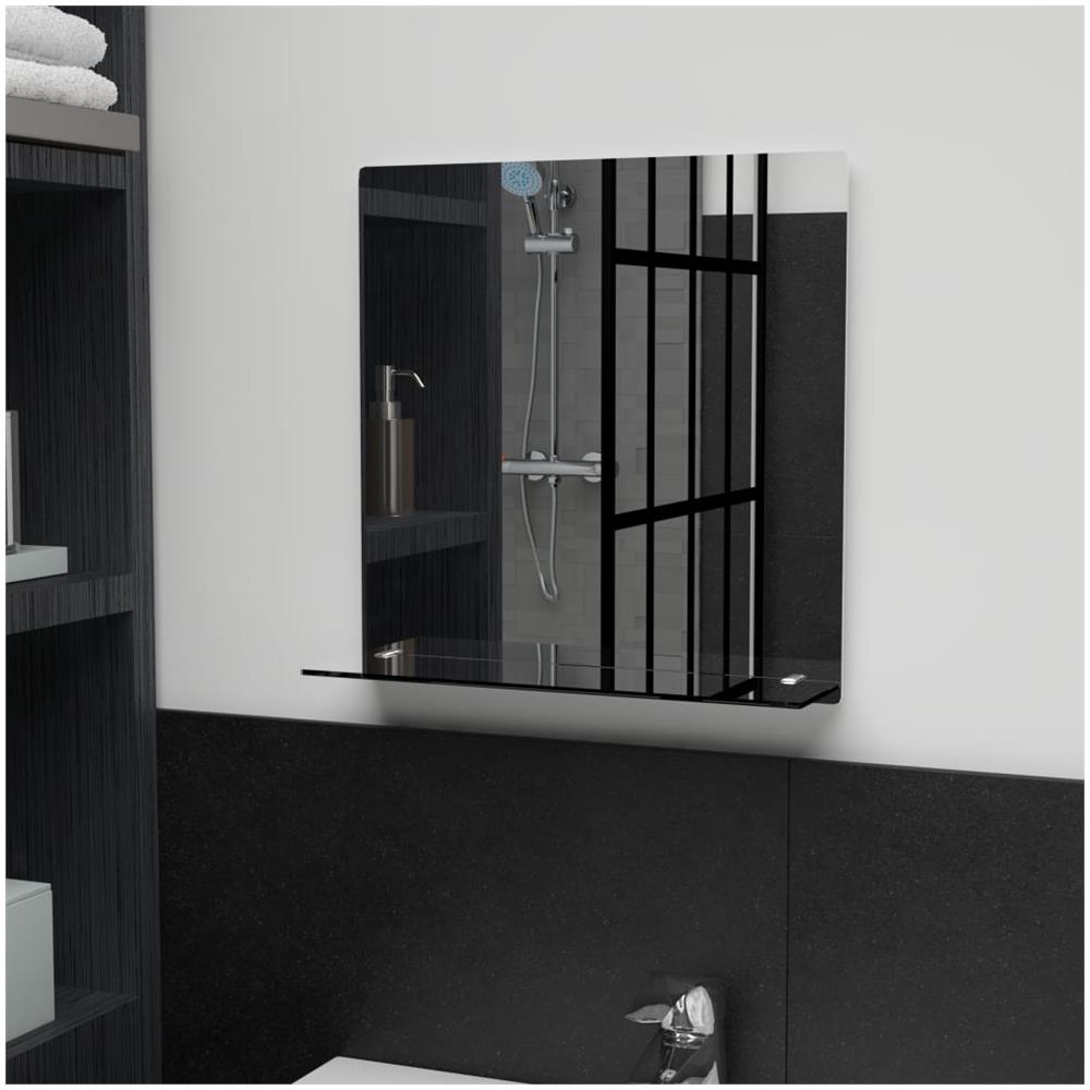 Specchio Da Parete Con Mensola 40x40 Cm In Vetro Temperato - Foto 1