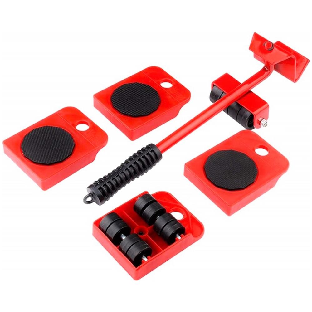 Kit Sollevatore Mobili Con Piastra A Ruote Per Spostare Fino A 150 Kg Di Peso - Foto 1